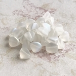 【6mm 60個】ピンチビーズ＊frosty white＊チェコビーズ＊白＊ホワイト＊AB＊オーロラ＊雪＊