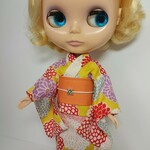 ブライス 浴衣 リカちゃん 浴衣 からし色