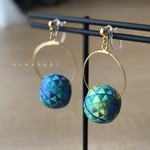 加賀ゆびぬき◇絹糸のピアス／イヤリング＜爽やかうろこ＞