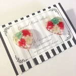 ぷっくり♡かすみ草イヤリング