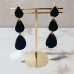 No.11Black Dropノンホールピアス(3連)