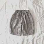［ SALE ］トリプルガーゼ  こどもハーフパンツ／ gray (size120現品のみ)