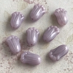【12x8㍉ 14個】チューリップ＊purple＊チェコビーズ＊パープル＊ラベンダー＊パステル＊紫＊花＊フラワー