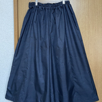 着物リメイク　藍色　大島のガウチョパンツ　ワイドパンツ　フリーサイズ