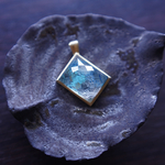 クリソコラ×水晶　ペンダントトップ