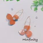 ⭐︎⭐︎新作⭐︎⭐︎ <送料込み>オレンジ×水色　お花ピアス　Minfinity