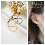 ♡送料無料♡スワロ輝くクロスワイヤーイヤーカフ✨