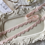 1m 繊細 ロココ調 ケミカルレース ブレード ピンク BK210626 ハンドメイド 手芸 素材 材料 DIY
