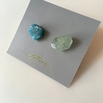 〜natural rocks set〜原石ピアス　鉱物　タンザナイト　アクアマリン　一粒ピアス