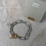 1122. ユニセックスで使える👀ダブルチェーン⛓ブレスレット lensa