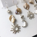 《人気》太陽と月/ silver(ピアス・イヤリング)
