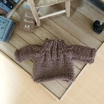 シンプルセーター【ココア】（オビツ11、ねんどろいどどーる用）