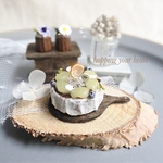 【ミニチュア】輝くクラッシュゼリー♪洋梨のコンポートchocolatケーキ𖧷