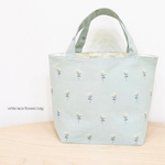 レースフラワーのトートバッグ　green