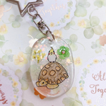 動物コラボ♡リクガメ×オカメインコキーホルダー
