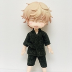 SALE!!【オビツ11】  作務衣(七分丈、深緑)