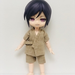 SALE!【オビツ11】  作務衣(五分丈、生成)