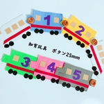 知育玩具　新幹線のボタン25mm練習