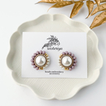 pearl earring < dusty purple >