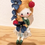 羊毛フェルト　ラズベリーちゃん　女の子　ハンドメイド