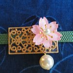 再販★春待ち桜の帯留め★四分紐用