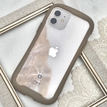 全機種対応　iphoneケース　スマホケース　大理石風インナーシート（ベージュ）