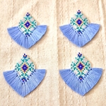 オーダー専用 satokerochan様 ビーズフリンジピアス