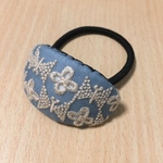 ミナペルホネン ヘアゴム handmade beads garden 水色