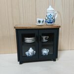 ミニチュア◆男前キャビネット(black)◆サイドテーブル　オビツ11 ねんどろいど オビツろいどに　ドールハウス  ミニチュア家具