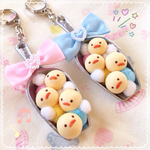 《新春2点セット》うさぴよキーホルダー&イヤリング/ピアス