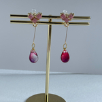 揺れるドロップノンホールピアス