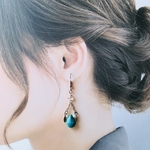 パワーストーンピアス　ターコイズ　シンプル　【サマー10%Off還元セール　9月30日】
