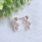 【再販】銀箔クリアうるうる雨粒ピアス サージカルステンレス nonoacs 梅雨 夏 透明