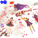 t-13 ● フレークシール ● 海外 マステ 人物 女の子 PET