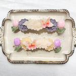 ❤️再販❤️ 上★売り切れ⚠️ レトロバレッタ　チューリップ  蝶々　昭和レトロ　レトロ　レトロポップ　ファンシー　大ぶり　