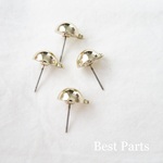 6pcs ピアスパーツ ハーフラウンド ゴールド