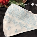 息しやすい　おしゃれなベールマスク　抗菌防臭抗ウイルス生地使用　熱中症対策　夏マスク　送料込み