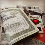 ＊071＊外国の古い書類が表紙のjunk journal 