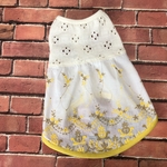 girly white  花模様レースノースリーブワンピース　Ｓ
