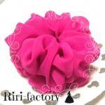 ❣❣100円引き❣❣ さらにふわふわ💕ボリュームUP💓大きくなった❣さらにもこもこ✨ふわもこシフォンシュシュ❤(パッションピンク)