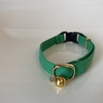 猫　首輪　グリーン