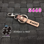 #S660 本革ハンドメイド ハッシュタグチャームキーホルダー エスロク ホンダ