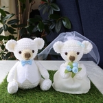 くまのウェルカムドール　ブルー　結婚式