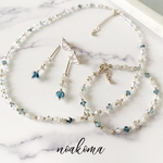 accessory set＊Swarovski - Montana silver - 3点セット ＊ スワロフスキー ネックレス イヤリング/ピアス ブレスレット プレゼント 贈り物 セット シルバー