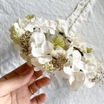 ドライフラワー mix【ライトベージュ】花冠　花かんむり　ベビー　キッズ