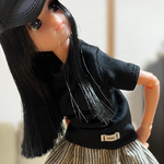 ドールの黒Tシャツ(100%)