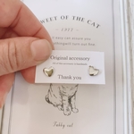 silver ハートピアス　樹脂ピアス