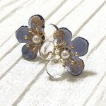 和柄の梅ピアス🌸サージカルステンレスピアス🌸
