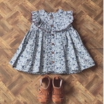 【即納】青い小花のワンピース👗3点のみ限定販売