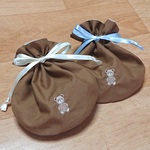 揺れるコットンパールのベージュbijouピアス